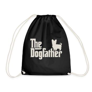 The Dogfather - Yorkshire Terrier Yorkie - Turnbeutel - Schwarz - Vorne