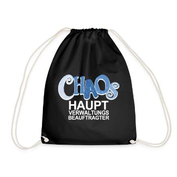 Chaos Beauftragter - lustiger Spruch für Väter - Turnbeutel - Schwarz - Vorne