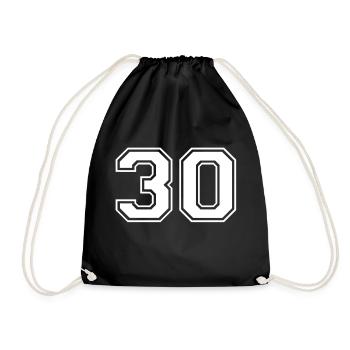 30 - Drawstring Bag - black - Front
