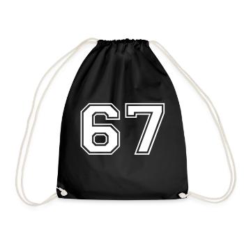 67 - Drawstring Bag - black - Front