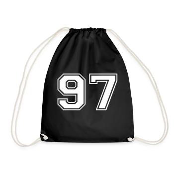 97 - Drawstring Bag - black - Front