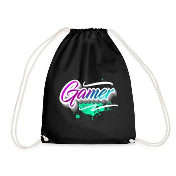 Gamer - Turnbeutel - Schwarz - Vorne