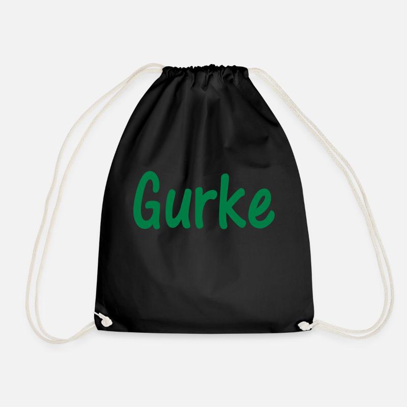 Gurke - Turnbeutel - Schwarz