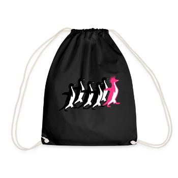 Pinguine Rudel - Turnbeutel - Schwarz - Vorne