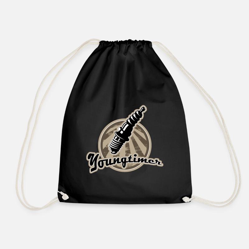 Youngtimer Zuendkerze Retro - Turnbeutel - Schwarz
