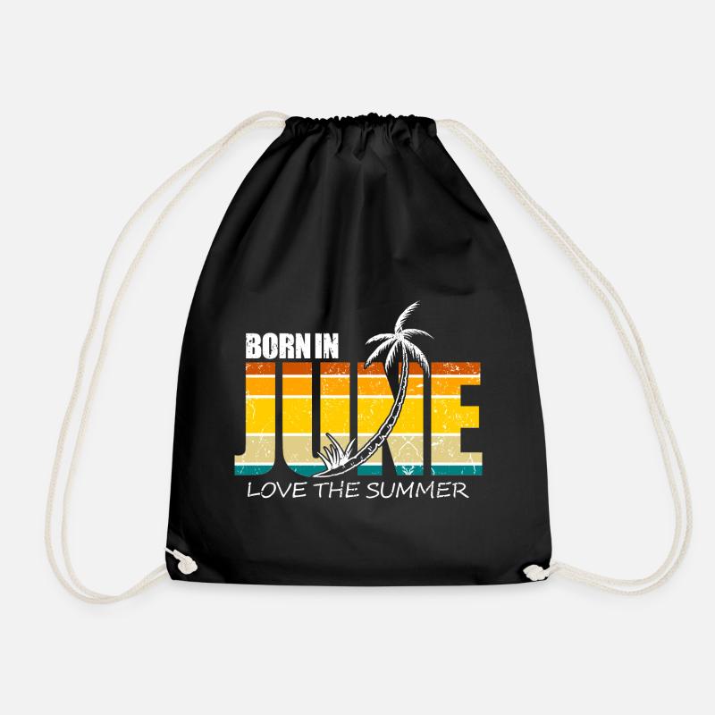 Juni geboren Geschenkidee - Turnbeutel - Schwarz