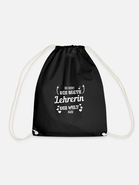 So sieht die beste Lehrerin der Welt aus - Turnbeutel - Schwarz