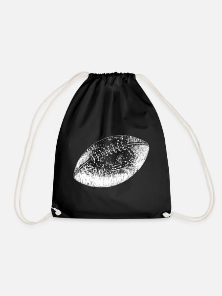 American Football Sport Fan Geschenkidee - Turnbeutel - Schwarz