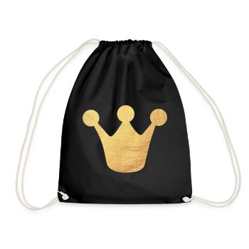 Couronne Reine d’or roi princesse conte de fées symbole - Sac de sport léger - noir - Devant