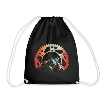 Mountain Biking MTB Downhill Bike Tour Cycling - Drawstring Bag - black - Front