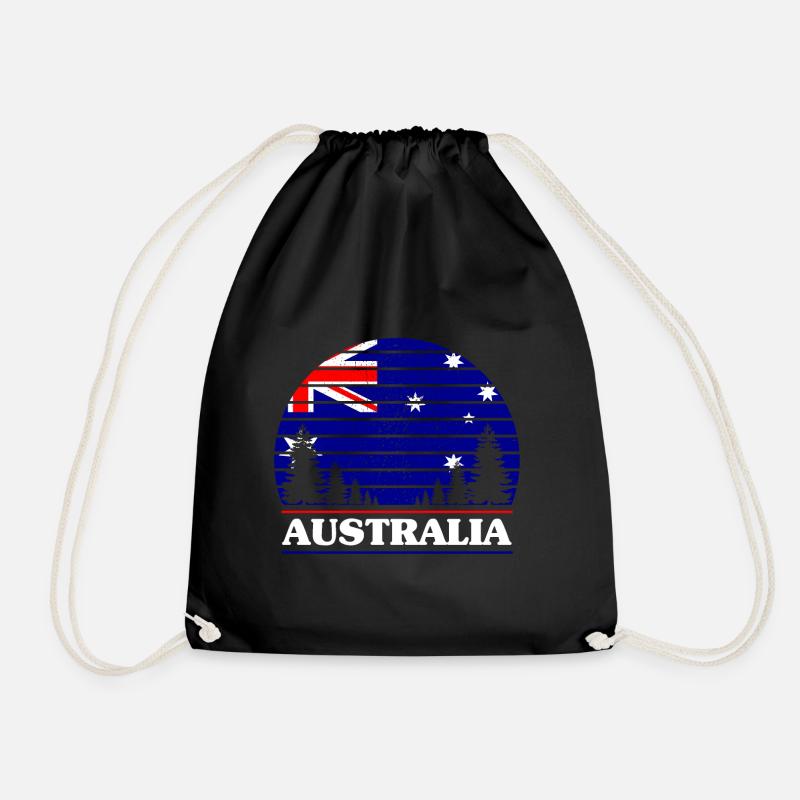 Australien - Turnbeutel - Schwarz