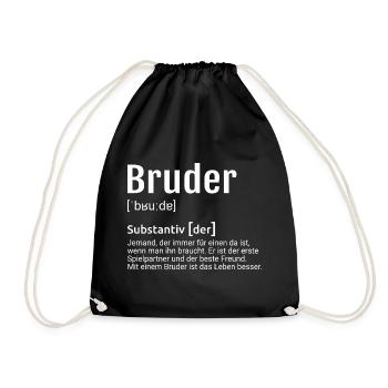 Bruder Definition - Turnbeutel - Schwarz - Vorne