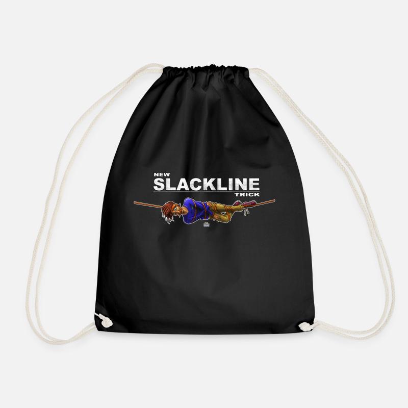 Neuer Slackline-Trick - verrückter Slackliner - Turnbeutel - Schwarz