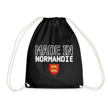 Made in Normandy - Drawstring Bag - black - Front