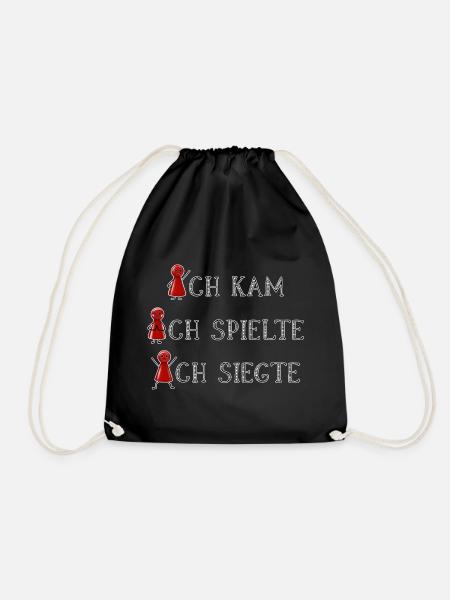 Rot gewinnt immer Brettspieler Glücksshirt - Turnbeutel - Schwarz