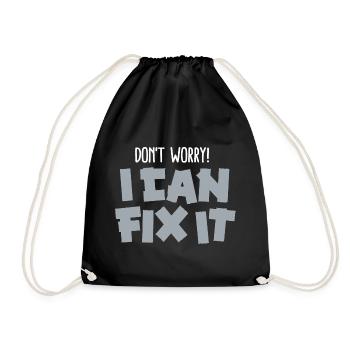 Lustige Vater Duct tape Don't worry! I can fix it - Turnbeutel - Schwarz - Vorne