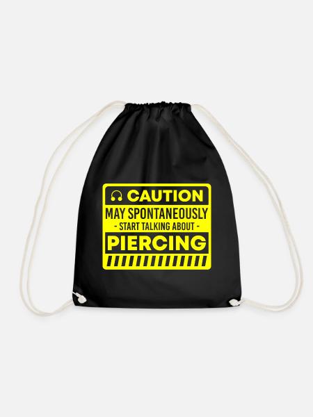 Piercer Humor - Turnbeutel - Schwarz