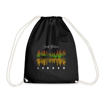 London Skyline Equalizer Music Dj - Drawstring Bag - black - Front