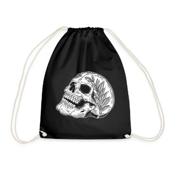 Skull Skull Horror Skeleton Halloween Metal - Drawstring Bag - black - Front