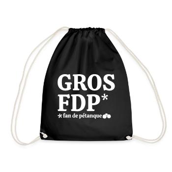 pétanque, fan de pétanque, bouliste, pétanqueur - Sac de sport léger - noir - Devant