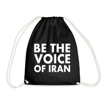 Be the voice of iran - Drawstring Bag - black - Front