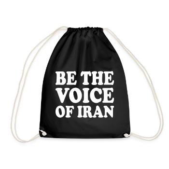 Be the voice of iran - Drawstring Bag - black - Front