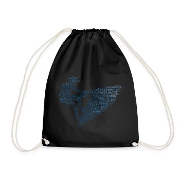 Men's Jet Ski Women's Water Sports Jet Ski - Drawstring Bag - black - Front