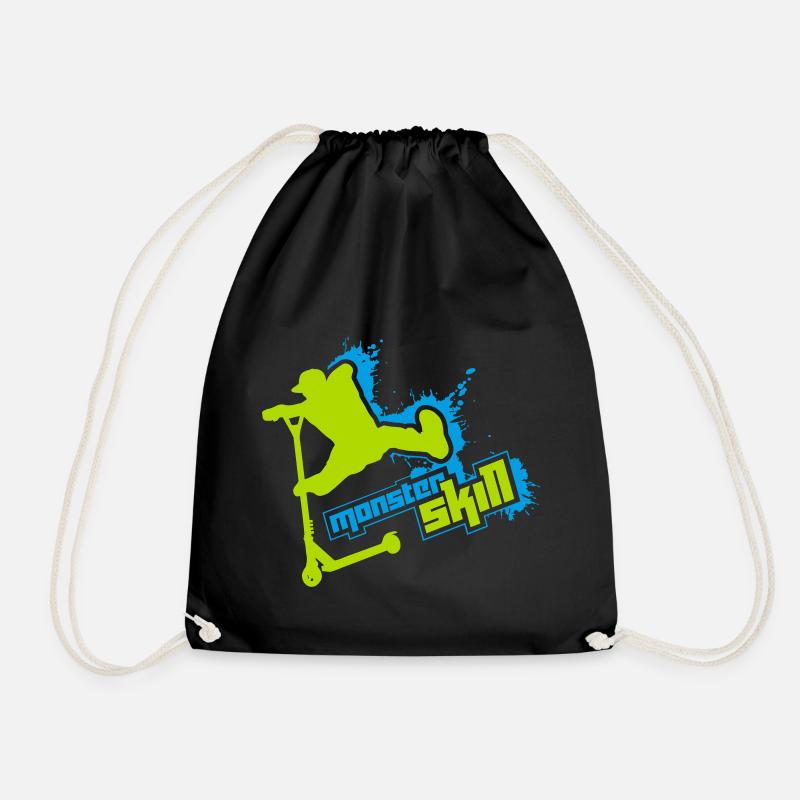 Scooter Stunt Skills - Drawstring Bag - black