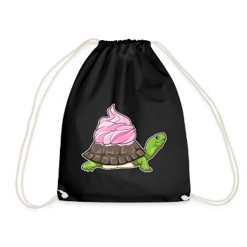 Turtle Frosting - Drawstring Bag - black - Front
