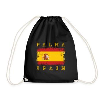 Party Palma de Mallorca Spain Flag - Drawstring Bag - black - Front