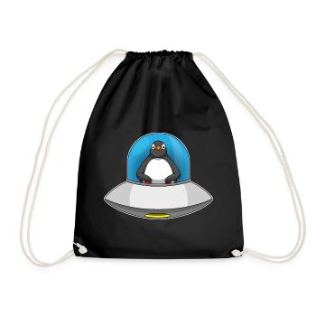 Penguin Spaceship Space - Sac de sport léger - noir - Devant