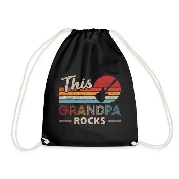 Ce grand-père Rocks Guitare Basse - Sac de sport léger - noir - Devant
