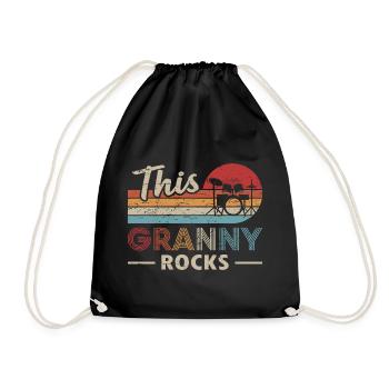 Cette grand-mère batteuse de Granny Rocks - Sac de sport léger - noir - Devant