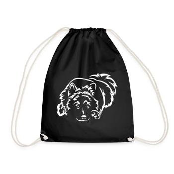Eurasier "Black Edition" - Turnbeutel - Schwarz - Vorne
