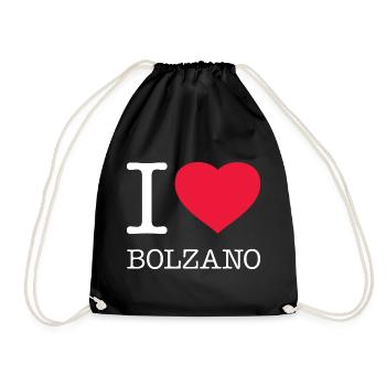 I LOVE BOLZANO Bozen - Turnbeutel - Schwarz - Vorne