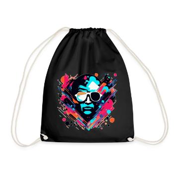 Pop the Art - Turnbeutel - Schwarz - Vorne