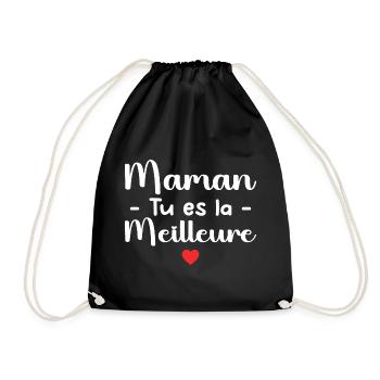 Mom, you're the best - Drawstring Bag - black - Front