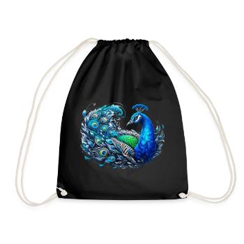 Peacock - Drawstring Bag - black - Front