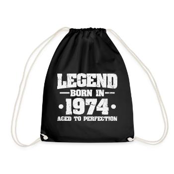 Légende depuis 1974 Vintage Born Anniversaire - Sac de sport léger - noir - Devant