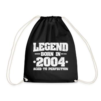 Légende depuis 2004 Vintage Born Anniversaire - Sac de sport léger - noir - Devant