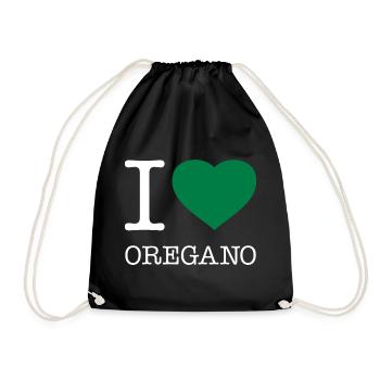I LOVE OREGANO - Turnbeutel - Schwarz - Vorne