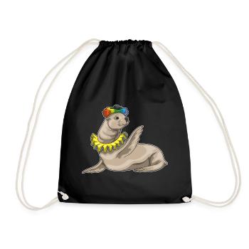 Clown du phoque - Sac de sport léger - noir - Devant