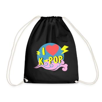 Ich liebe Kpop - Turnbeutel - Schwarz - Vorne