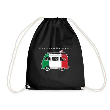 ItalienCamper - Turnbeutel - Schwarz - Vorne