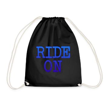 Slogan de motivation RIDE ON Statement - Sac de sport léger - noir - Devant