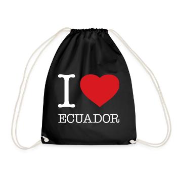 I LOVE ECUADOR - Drawstring Bag - black - Front