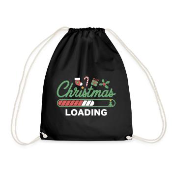 Noël Chargement Barre de chargement Noël - Sac de sport léger - noir - Devant