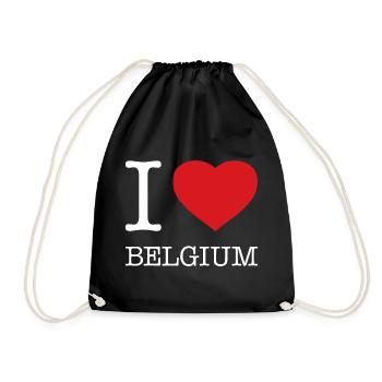 I LOVE BELGIUM Belgien - Drawstring Bag - black - Front
