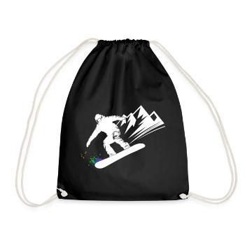 Snowboard Snowboarder Snowboard Sports d’hiver - Sac de sport léger - noir - Devant