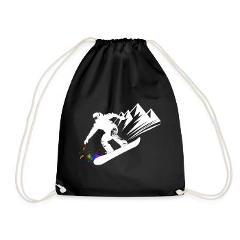 Snowboard Snowboarder Snowboard Sports d’hiver - Sac de sport léger - noir - Devant